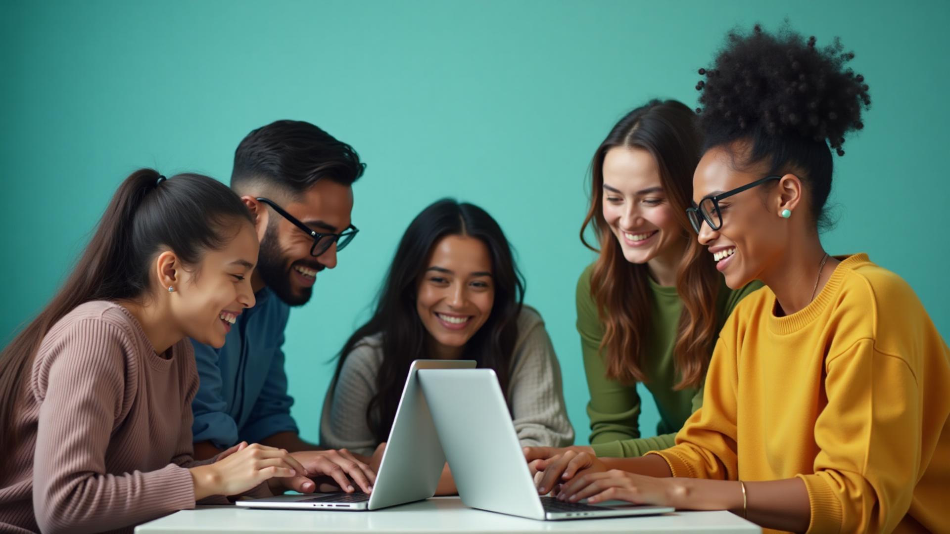 Personnes diverses communiquant ensemble